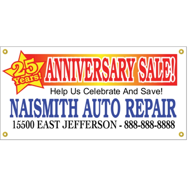 4' x 2' reinforced vinyl banner with four color process printing... from ASI 89910 Stouse, LLC