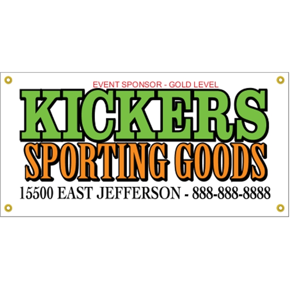 4' x 2' reinforced vinyl banner with four color process printing... from ASI 89910 Stouse, LLC