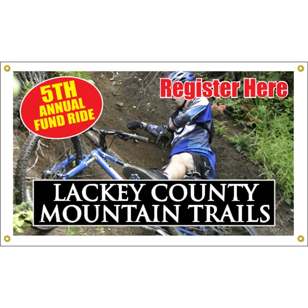 5' x 3' reinforced vinyl banner with four color process printing... from ASI 89910 Stouse, LLC