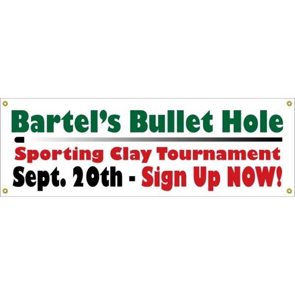 6' x 2' reinforced vinyl banner with four color process printing... from ASI 89910 Stouse, LLC