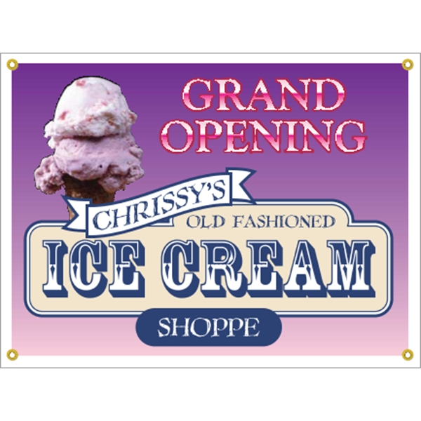 4' x 3' reinforced vinyl banner with four color process printing... from ASI 89910 Stouse, LLC