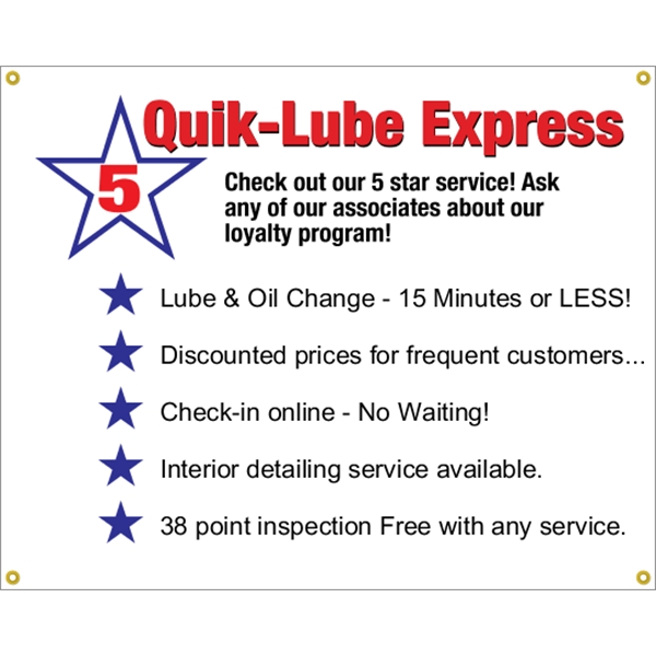 5' x 4' reinforced vinyl banner with four color process printing... from ASI 89910 Stouse, LLC