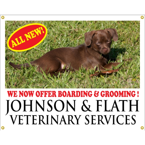 5' x 4' reinforced vinyl banner with four color process printing... from ASI 89910 Stouse, LLC