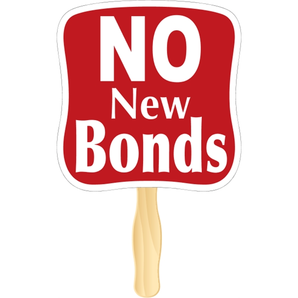 Hourglass shaped rally hand fan, attached to a wooden handle.... from ASI 89910 Stouse, LLC