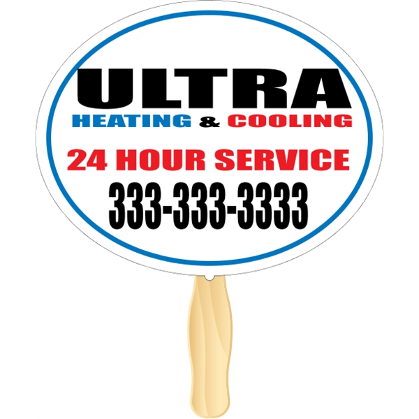 Oval shaped rally hand fan, attached to a wooden handle.... from ASI 89910 Stouse, LLC