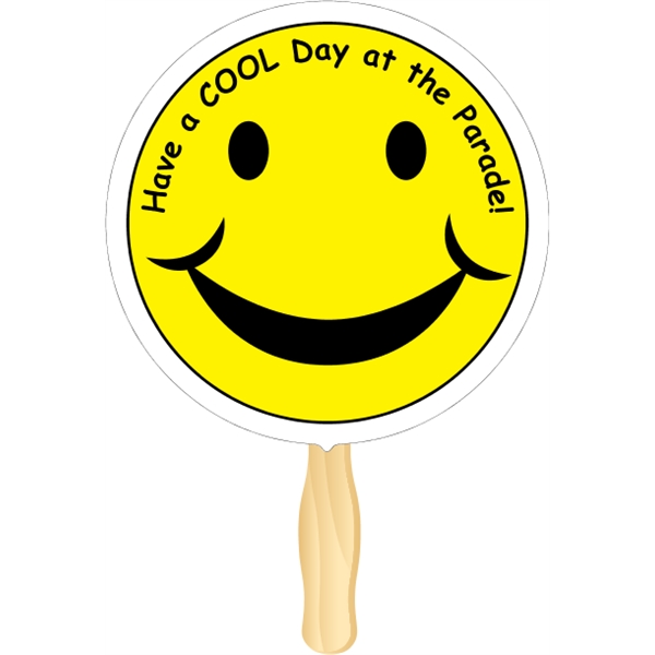 Circle shaped rally hand fan, attached to a wooden handle.... from ASI 89910 Stouse, LLC