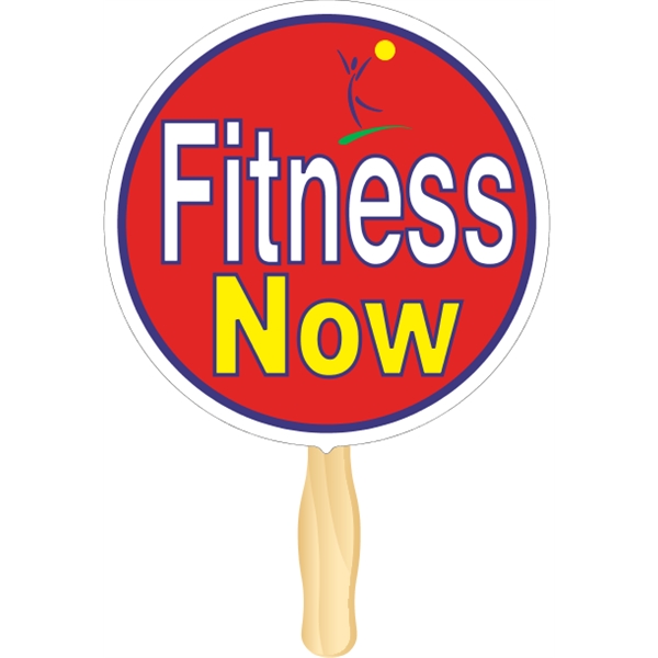 Circle shaped rally hand fan, attached to a wooden handle.... from ASI 89910 Stouse, LLC