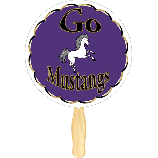 Circle shaped rally hand fan, attached to a wooden handle.... from ASI 89910 Stouse, LLC