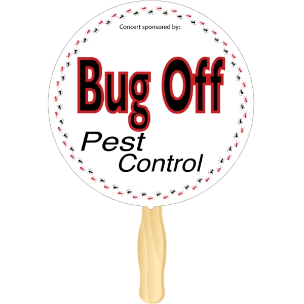 Circle shaped rally hand fan, attached to a wooden handle.... from ASI 89910 Stouse, LLC