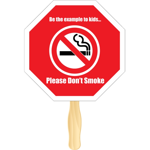 Octagon shaped rally hand fan, attached to a wooden handle.... from ASI 89910 Stouse, LLC