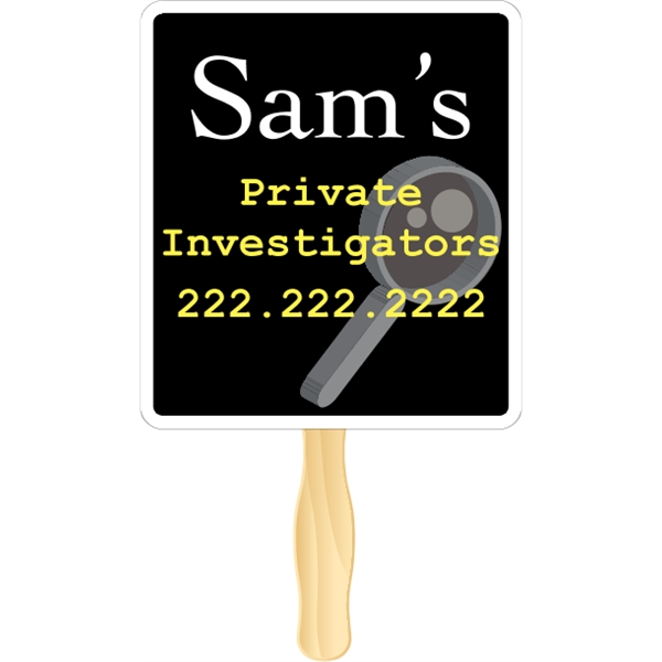 Rectangle shaped rally hand fan, attached to a wooden handle.... from ASI 89910 Stouse, LLC