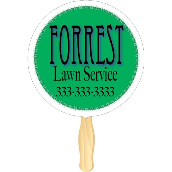 Circle shaped rally hand fan, attached to a wooden handle.... from ASI 89910 Stouse, LLC