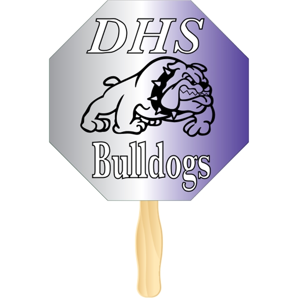 Octagon shaped rally hand fan, attached to a wooden handle.... from ASI 89910 Stouse, LLC