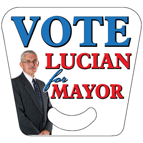 6.625" x 6.125"  rally hand fan with stick-less design and... from ASI 89910 Stouse, LLC