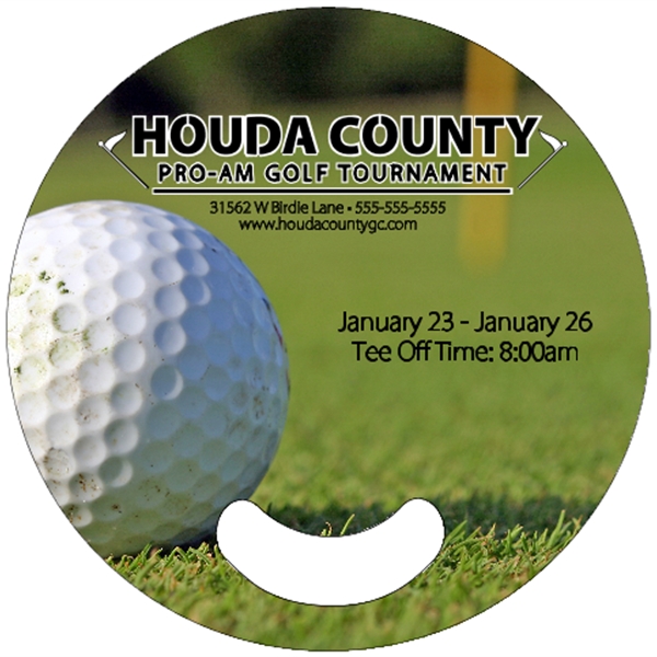 6.625"  rally hand fan with stick-less design and four color... from ASI 89910 Stouse, LLC