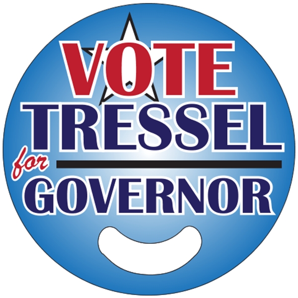 6.625"  rally hand fan with stick-less design and four color... from ASI 89910 Stouse, LLC