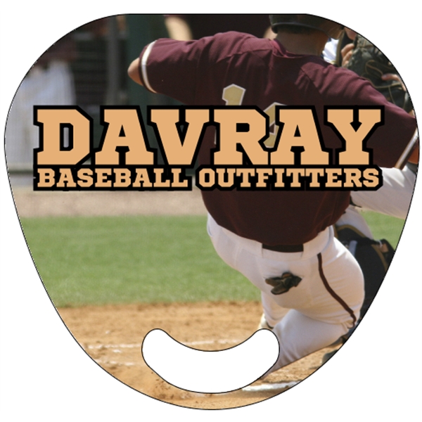 7" x 6.6875" rally hand fan with stick-less design and four... from ASI 89910 Stouse, LLC