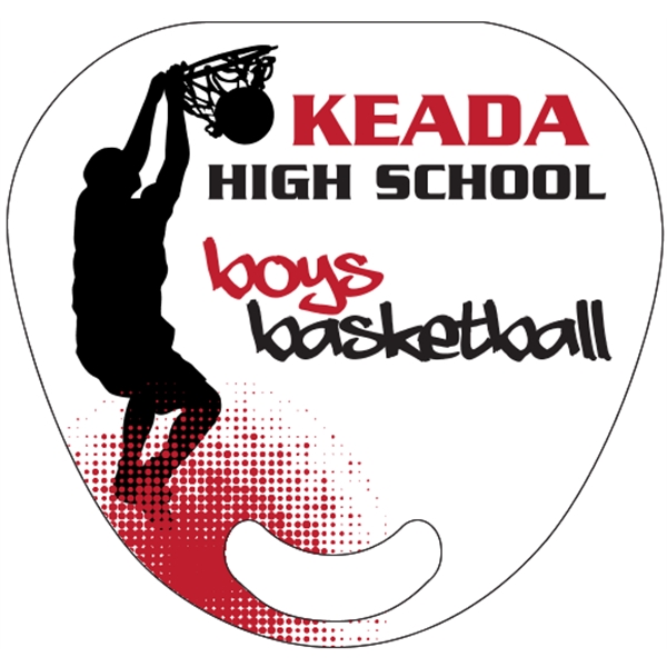 7" x 6.6875" rally hand fan with stick-less design and four... from ASI 89910 Stouse, LLC