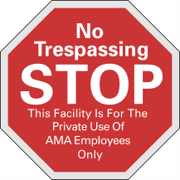 3" x 3" octagon shaped security decal made of clear polyester... from ASI 89910 Stouse, LLC