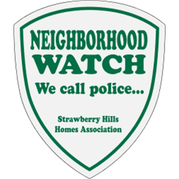 3" x 3.5" shield security decal made of white reflective material... from ASI 89910 Stouse, LLC