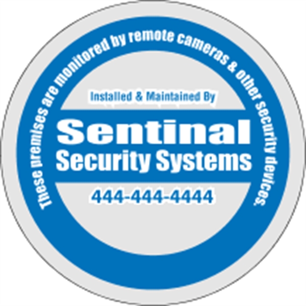 3" x 3" circular security decal made of clear polyester with... from ASI 89910 Stouse, LLC