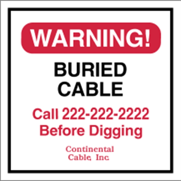 3" x 3" square shaped security decal made of white vinyl... from ASI 89910 Stouse, LLC