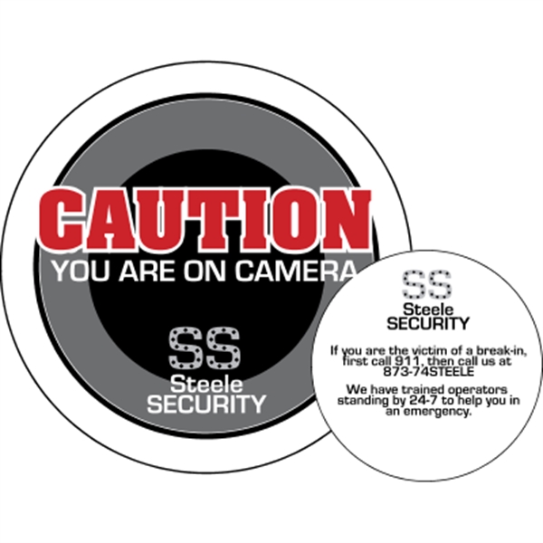 3" x 3" circle shaped double face security decal with permanent,... from ASI 89910 Stouse, LLC