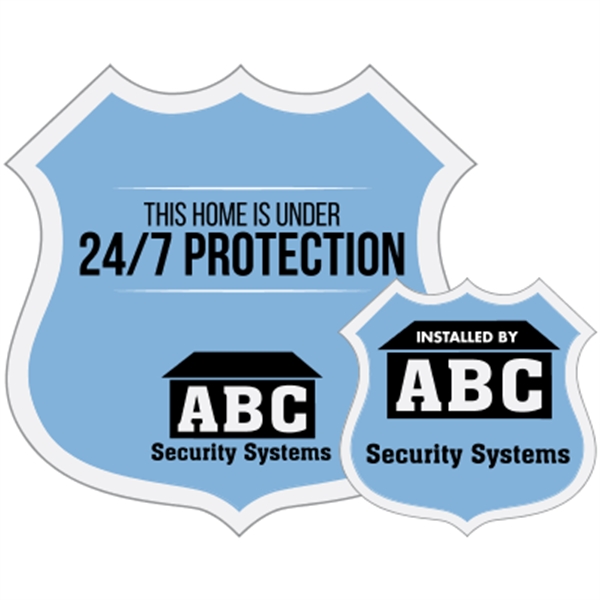 3" x 3" badge shaped double face security decal with permanent,... from ASI 89910 Stouse, LLC