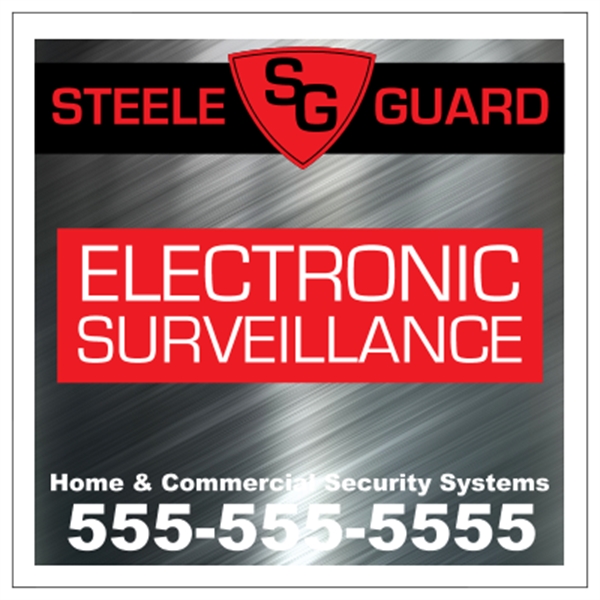 3" x 3" square security decal made of white vinyl with... from ASI 89910 Stouse, LLC