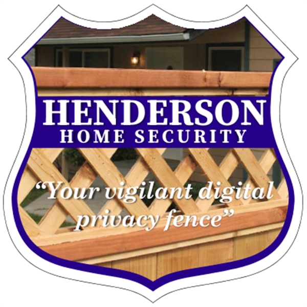 3" x 3" badge shaped  security decal made of white... from ASI 89910 Stouse, LLC