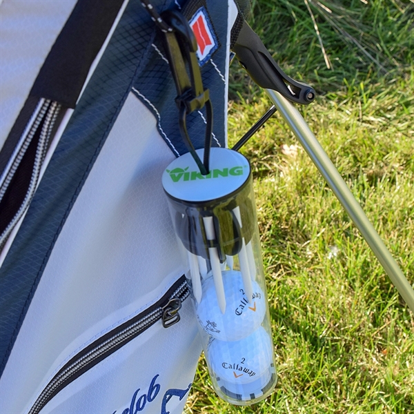 CaddyCap® tee holder tube with a clip, black cap, six tees,... from ASI 38120 Ball Pro / Diversified Quality Kitchenware