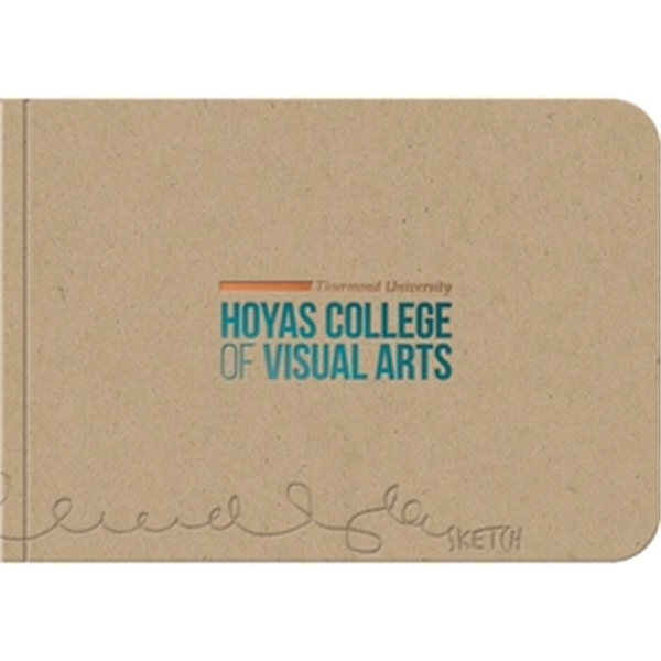 5" x 3.5" Lifestyle horizontal wraparound natural cover sketch jotter with... from ASI 91340 Journalbooks/Timeplanner Calendars