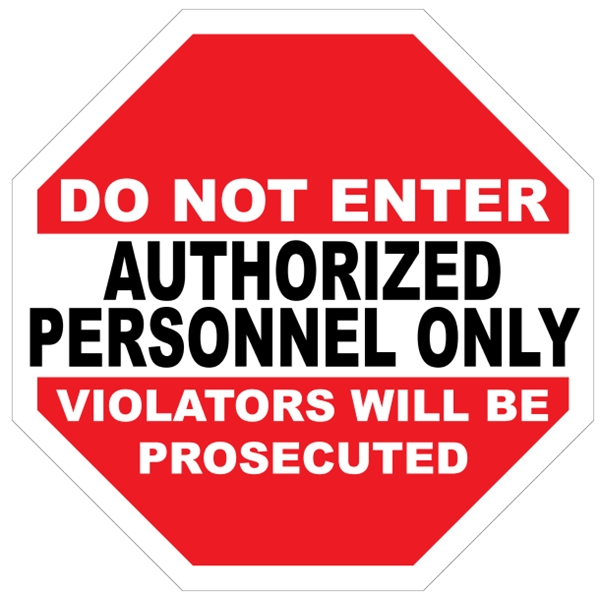 12" x 12" octagon shaped white polyethylene sign; suitable for indoor... from ASI 89910 Stouse, LLC