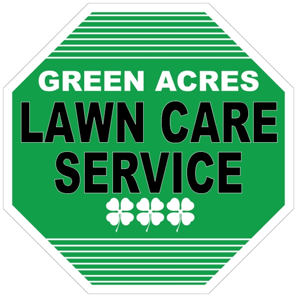 12" x 12" octagon shaped white polyethylene sign; suitable for indoor... from ASI 89910 Stouse, LLC