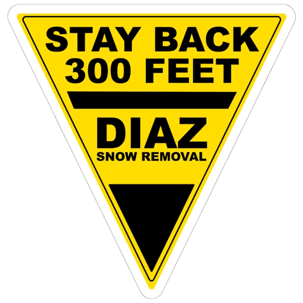 11.75" x 12" triangle shaped white polyethylene sign; suitable for indoor... from ASI 89910 Stouse, LLC