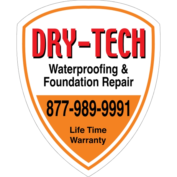 9.75" x 12" shield shaped white polyethylene sign; suitable for indoor... from ASI 89910 Stouse, LLC