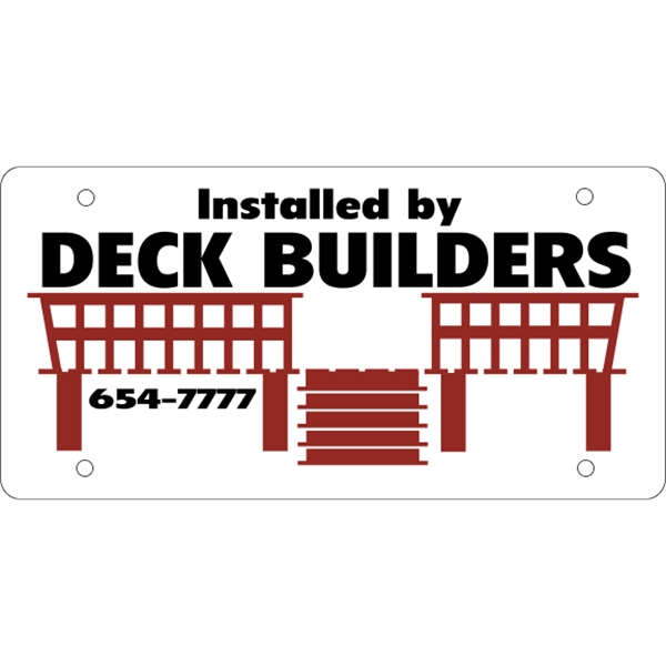 8" x 4" white polyethylene sign; suitable for indoor and outdoor... from ASI 89910 Stouse, LLC