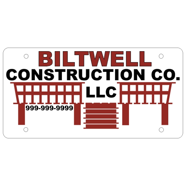 8" x 4" white polyethylene sign; suitable for indoor and outdoor... from ASI 89910 Stouse, LLC