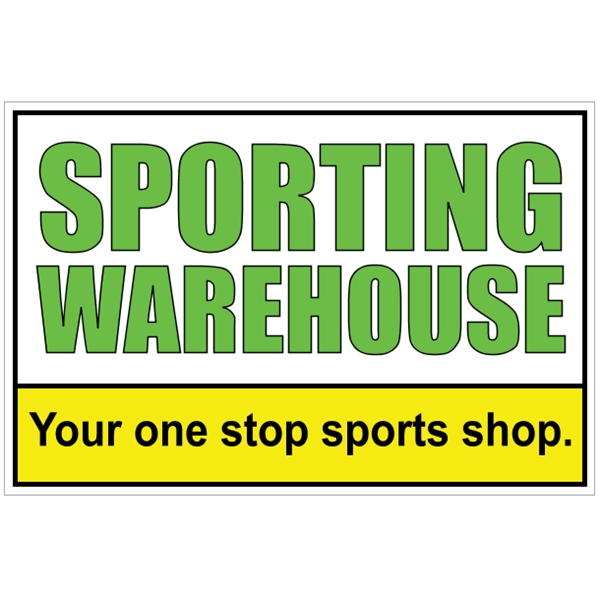 12" x 8" white polyethylene sign; suitable for indoor and outdoor... from ASI 89910 Stouse, LLC