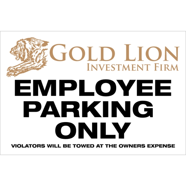 18" x 12" white polyethylene sign; suitable for indoor and outdoor... from ASI 89910 Stouse, LLC