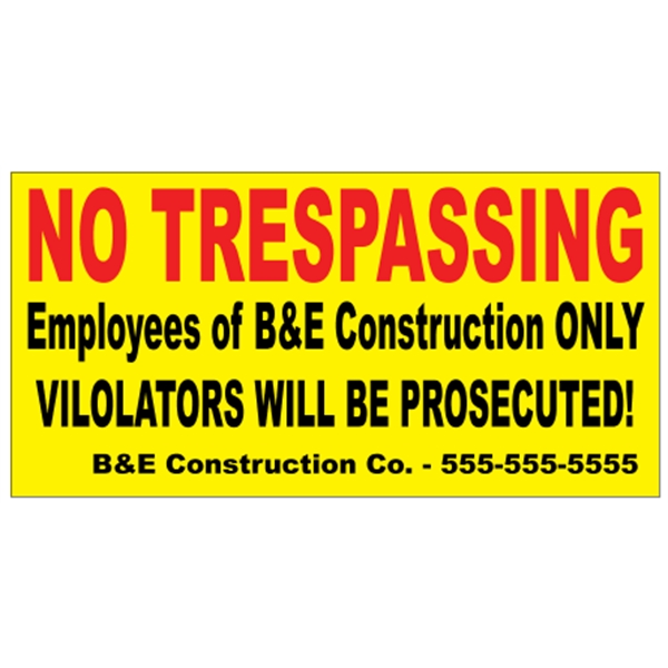 6" x 3" white polyethylene sign; suitable for indoor and outdoor... from ASI 89910 Stouse, LLC