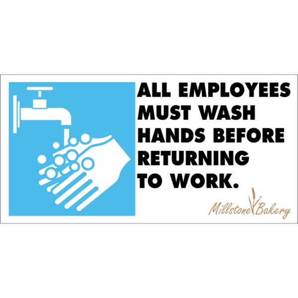 8" x 4" white polyethylene sign; suitable for indoor and outdoor... from ASI 89910 Stouse, LLC