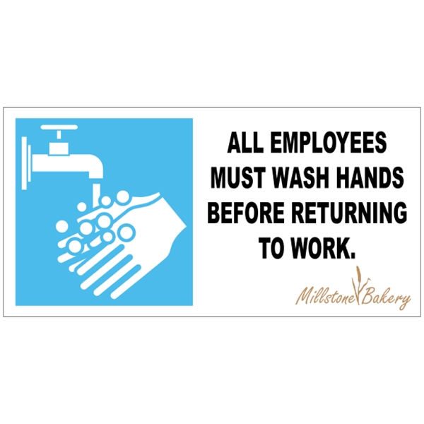 8" x 4" white polyethylene sign; suitable for indoor and outdoor... from ASI 89910 Stouse, LLC