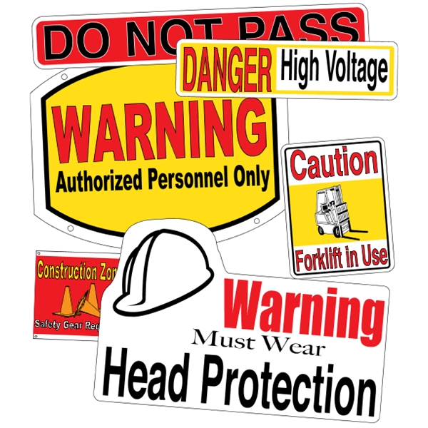 White polyethylene sign in custom sizes; suitable for indoor and outdoor... from ASI 89910 Stouse, LLC