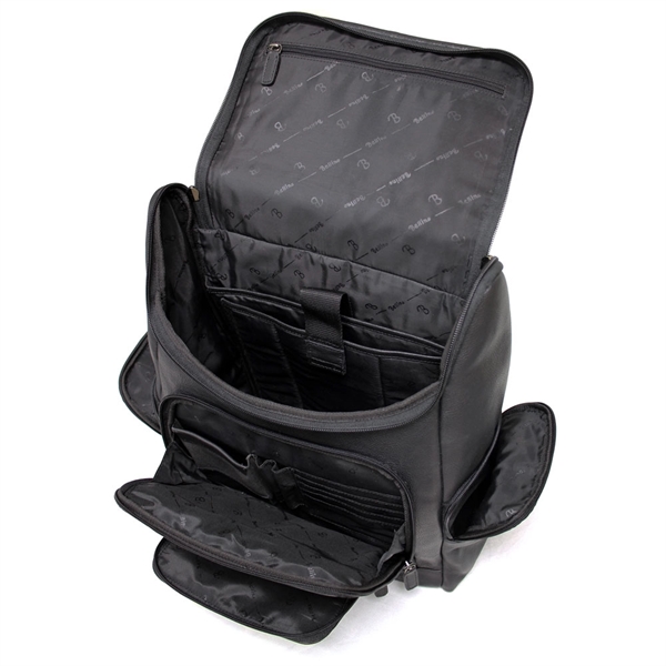 Done In rich supple nappa leather, this executive backpack is crafted... from ASI 79384 Preferred Nation Inc