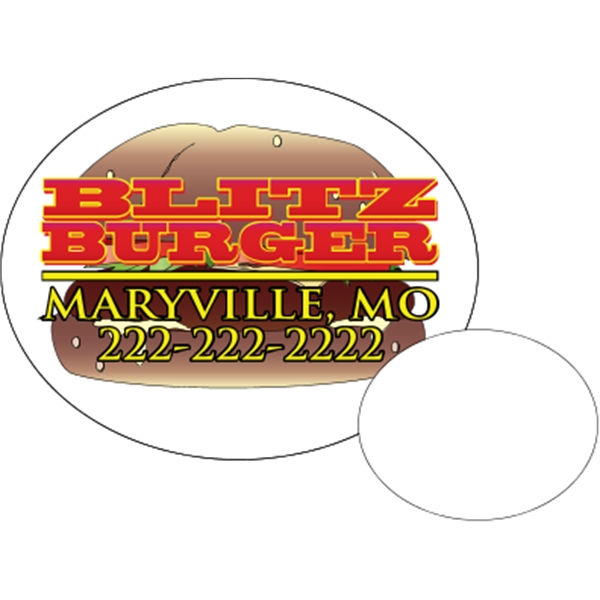 Oval shaped beverage coaster made of .035" or .055" thick paperboard;... from ASI 89910 Stouse, LLC