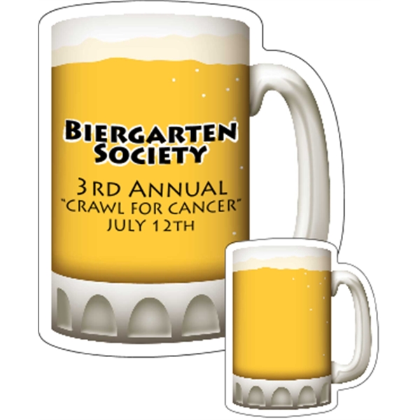 Mug shaped beverage coaster made of .035" or .055" thick paperboard;... from ASI 89910 Stouse, LLC