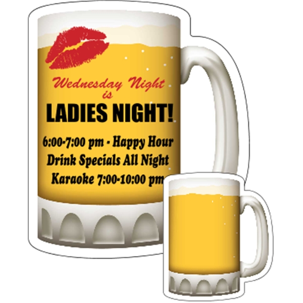 Mug shaped beverage coaster made of .035" or .055" thick paperboard;... from ASI 89910 Stouse, LLC