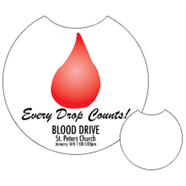 2.5" round cup holder paperboard coaster with four color imprinting.... from ASI 89910 Stouse, LLC