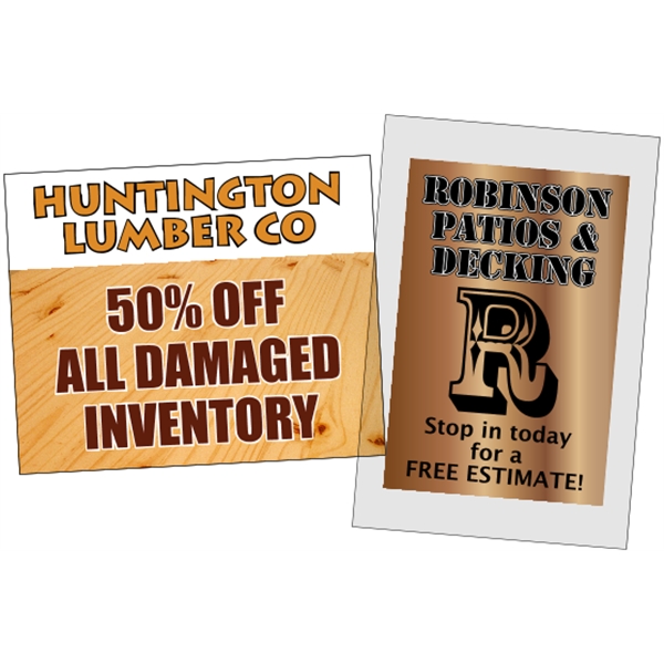 Extra large window decals are 4-color process printed and are perfect... from ASI 89910 Stouse, LLC